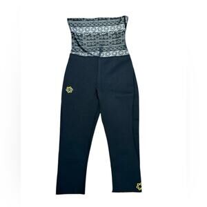 Zaggora Women’s Small Black and Gray Neoprene Weight Loss Hot Pants Leggings